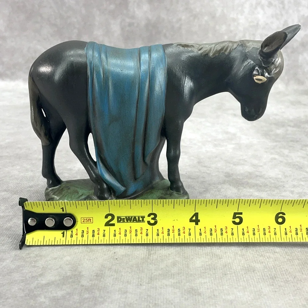 Vtg 70s Holland Mold Ceramic Nativity Animals Set Cow Donkey Sheep Hand Painted